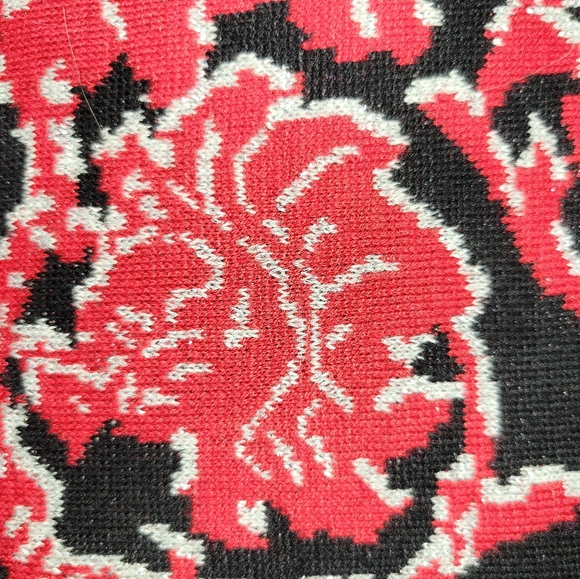 Beautiful Red, Black and Sparkly Silver Sweater Dress - Picture 3 of 4